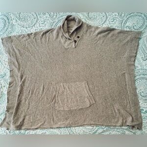 Lovestitch Soft Poncho Sweater in Taupe - Labeled as Medium (fits like OSFA)